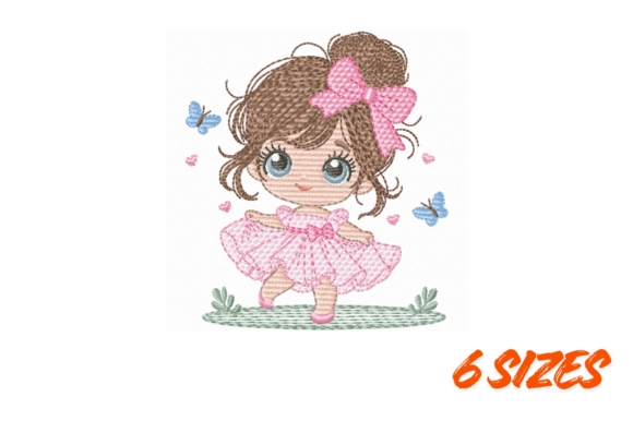 Cute Pink Girl Embroidery Design File Review for Boutique Apparel