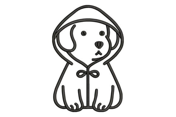 Cute Puppy in Hoodie Embroidery: A Seasonal Staple