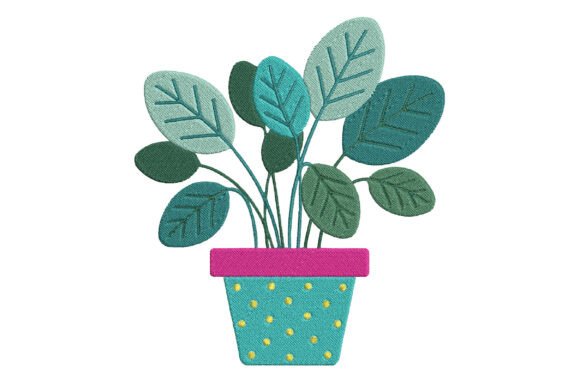 Houseplant Embroidery Design: A Fresh Touch for Boutique Apparel