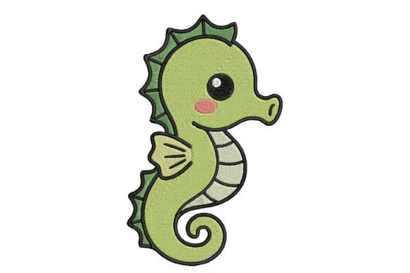 Kawaii Seahorse Embroidery: A Sweet Touch for Sea-Themed Gifts