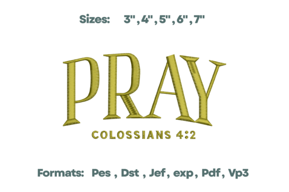 Pray Colossians 4:2 Bible Embroidery Review