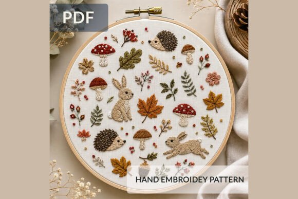 Woodland Embroidery Pattern PDF: A Craft Fair Darling?